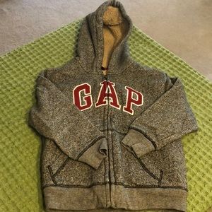 Kids Grey Gap hoodie with zipper